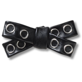 Black Grommet Studded Bow
