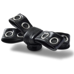 Black Grommet Studded Bow
