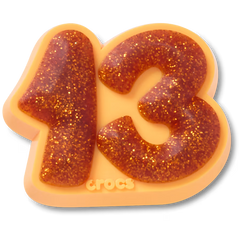 Orange Sparkly Number 13