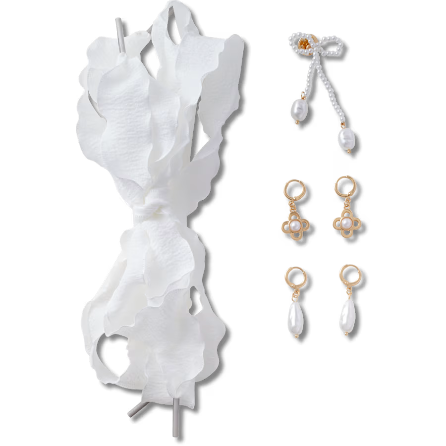 Laces and Pearl Bow Charm Kit