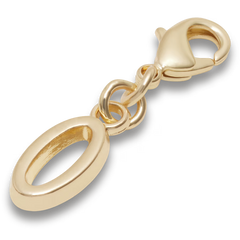 Gold Letter O Charm
