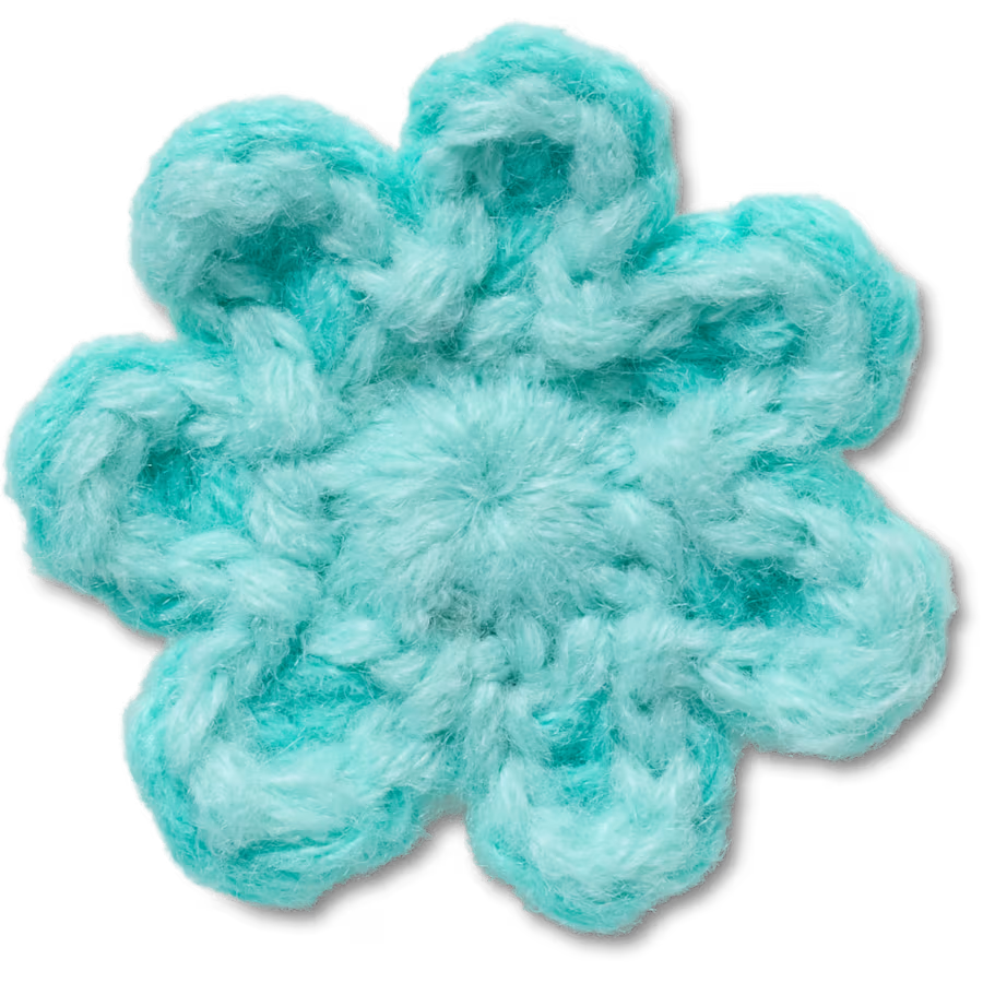 Crochet Blue Flower
