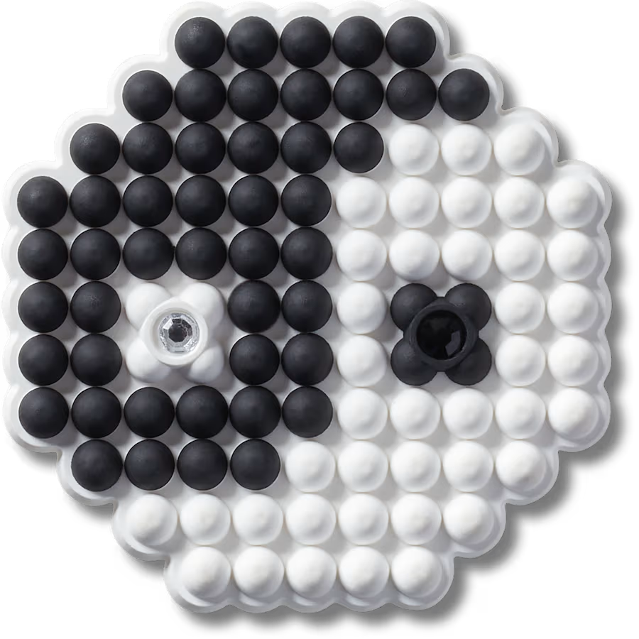 Beaded Ying and Yang