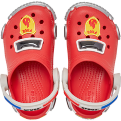 Toddler Classic IAM Fire Truck Lights Backstrap Clog